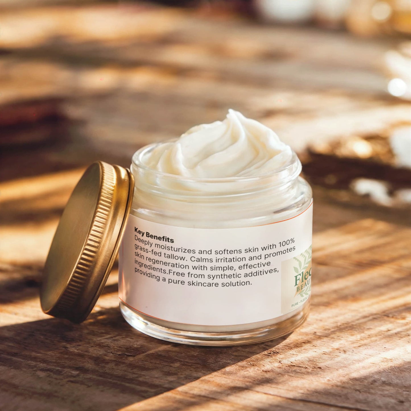 Fleck Tallow Whip Grass-Fed Tallow Balm with Vanilla Bean