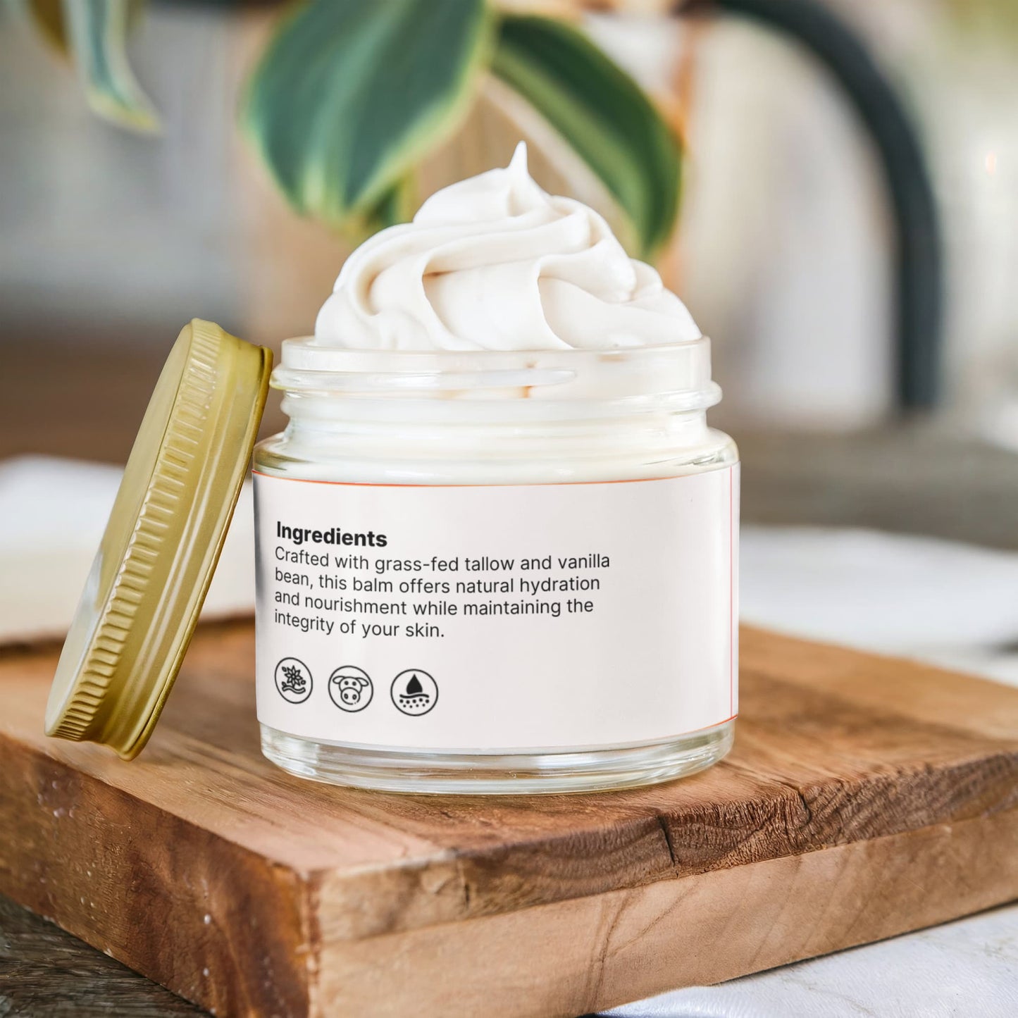 Fleck Tallow Whip Grass-Fed Tallow Balm with Vanilla Bean