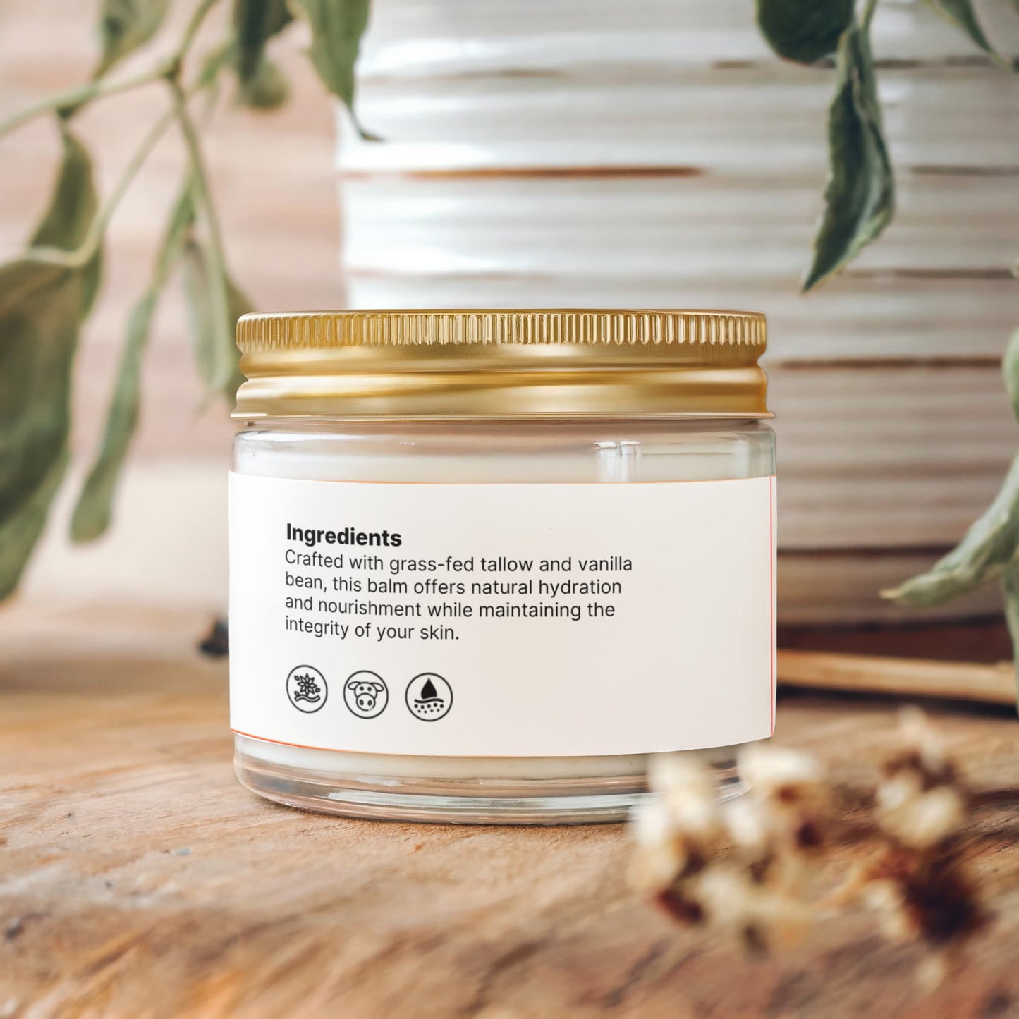 Fleck Tallow Whip Grass-Fed Tallow Balm with Vanilla Bean
