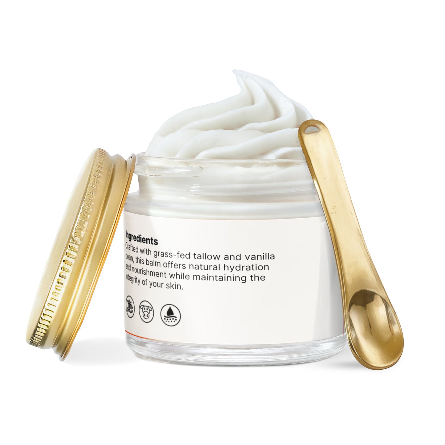 Fleck Tallow Whip Grass-Fed Tallow Balm with Vanilla Bean