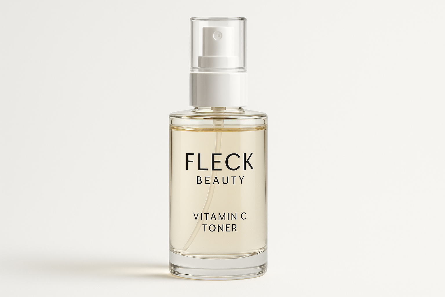 Fleck-Vitamin C Toner with Fleck Beauty write on it and transparent botle
