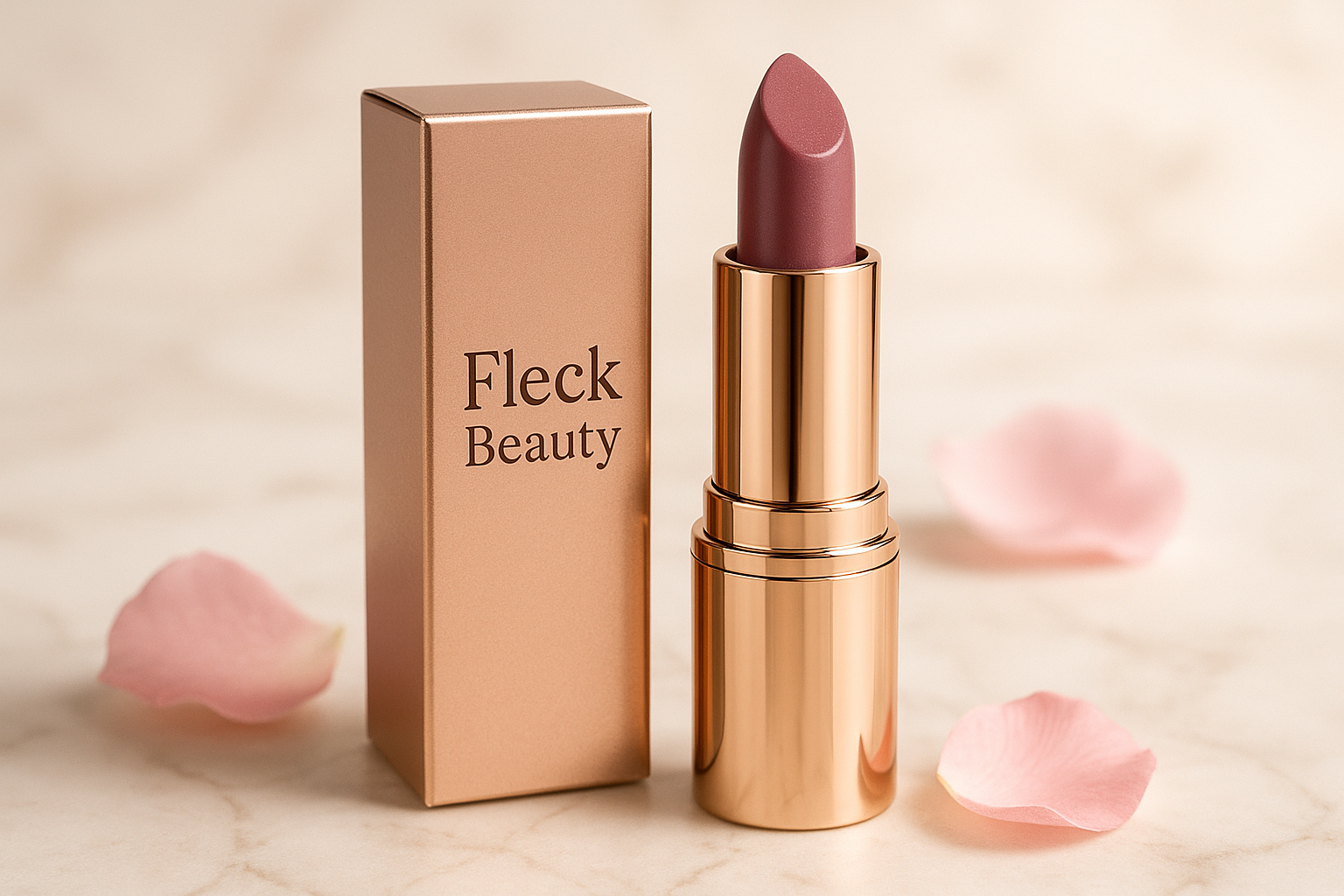 Luxury Cream Lipstick - Magical Mauve with Fleck Beauty write on it